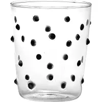 Zafferano Party Tumbler Glas Schwarz 45 cl Set mit 6 Glasteilen