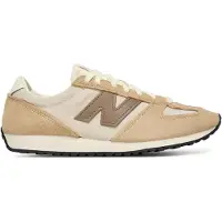New Balance Unisex. U471V1 Leder-Sneaker 471, beige (41.5), Wohnung, Wildleder, Schnürsenkel, Lässig