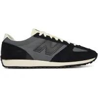 New Balance Unisex. U471V1 Leder-Sneaker 471 schwarz (45), Wohnung, Wildleder, Schnürsenkel, Lässig, Grau