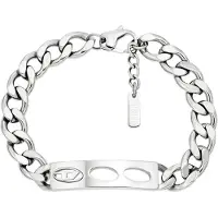 Diesel D Logo Stainless Steel Unisex Bracelet DX1663040