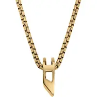 Diesel D Logo Stainless Steel Unisex Necklace DX1670710