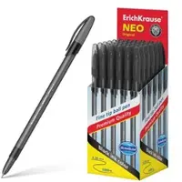 Erich Krause Kugelschreiber 0,26mm 50er Pack Schwarz - Kulis Kulischreiber Stifte Schreibstifte für Schule & Bürobedarf - Neo Original