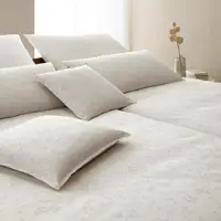 Elegante Jacquard Bettwäsche Delight 240x220 cm + 2x 80x80 cm | natur - beige