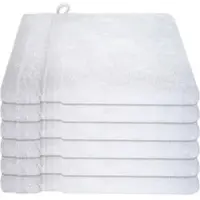 Dyckhoff Waschlappen Siena Set, weiß, 16 x 21 cm, Waschhandschuh, aus 100% Baumwolle, 500 g/m2, 6 Stück