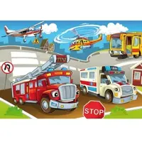 Papermoon Fototapete "Kids Cars", bunt, B:4m L:2,6m, Vlies, Tapeten, Fototapete