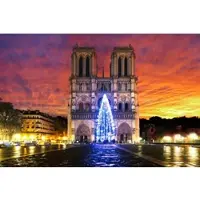 Papermoon Fototapete "Notre Dame Sonnenaufgang", bunt, B:2m L:1,49m, Vlies, Tapeten, Fototapete