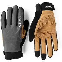 Hestra Bike Guard D3O Long Fahrradhandschuhe 5-finger grey- Gr. 10