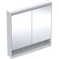 Geberit ONE Spiegelschrank mit ComfortLight, 2 Türen, Unterputzmontage, mit Nische, 90x90x15cm, 505