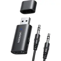 UGREEN Bluetooth 5.1 Audio-Adapter: Drahtloser Sender/Empfänger, 3,5 mm Klinke, Schwarz (CM523 60300)