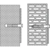 Hewi System 100 Befestigung BM18.4 Holzblocksteine, Holzlochziegel, Z-21.3-1830, für Stützklappgriffe