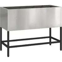 vidaXL Hochbeet Gartenpflanzer Silber 60 x 26 x 45 cm Edelstahl
