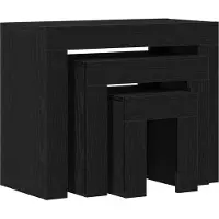 vidaXL Satztische 3 stk. Schwarz Eichen-Optik 61 x 30 x 50 cm