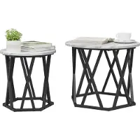 vidaXL Beistelltisch 2 stk. Sonoma-Grau 50 x 50 x 40 cm