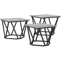 vidaXL Couchtisch 3 stk. Sonoma-Grau 50 x 50 x 40 cm