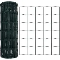 vidaXL Eurozaun Grün 0,6 x 25 m PVC-beschichtetes Eisen