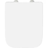 Schutte Duroplast WC-Sitz WHITE, E-Form, für Geberit RENOVA PLAN, mit Absenkautomatik und Schnellverschluss