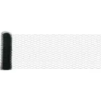 vidaXL Sechseckzaun mit Betonsockel 25 x 0,5 m PVC-beschichteter Stahl