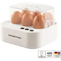 DS Produkte GOURMETmaxx Eierkocher sprechend 400W weiß für 6 Eier