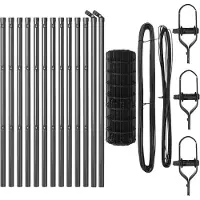 vidaXL Bodenmontierter Euro-Zaun 25 x 0,6 m PVC-beschichteter Stahl