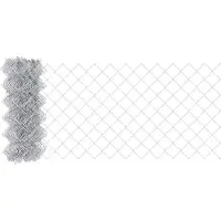 vidaXL Maschendrahtzaun mit Betonsockel 25 x 0,4 m Verzinkter Stahl
