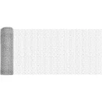vidaXL Sechseckzaun mit Pfosten 10 x 0,8 m Verzinkter Stahl Silber