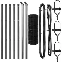 vidaXL Bodenmontierter Euro-Zaun 25 x 0,4 m PVC-beschichteter Stahl