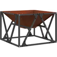 vidaXL Feuerstelle Rostig 50 x 50 x 35 cm Wetterfeststahl