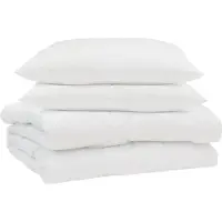 vidaXL Sommerdecke mit Kissen 3 pcs Weiß Mikrofaser