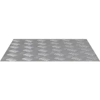 vidaXL Treppe Tritt Quadratisch 4 pcs Silber 50 x 50 cm Aluminium