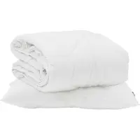 vidaXL Sommerdecke mit Kissen 2 stk. Weiß Mikrofaser