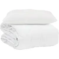 vidaXL Sommerdecke mit Kissen 2 stk. Weiß Mikrofaser