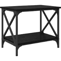vidaXL Beistelltisch Schwarz Eichen-Optik 55 x 38 x 45 cm