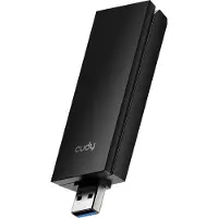 Cudy WU5400, Kabellos, USB, WLAN, Wi-Fi 6E (802.11ax), 2402 Mbit/s, Schwarz