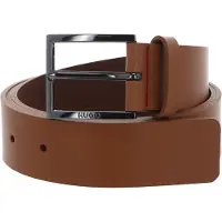HUGO Gürtel Geek Sz35 Leather Belt W120 Brown