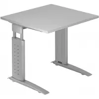 Hjh OFFICE PRO UNDA 8 S - 80 x 80 Grau/Silber höhenverstellbar