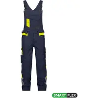 Dassy Ulsan Stretch-Latzhose, Logix, 4-Way-Stretch, Kniepolster EN 14404 nachtblau/neongelb 52 STANDARD