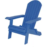 Axi Claire Adirondackstuhl aus Kunststoff in Blau | Gartenstuhl / Loungestuhl / Adirondack Stuhl / für 1 Person mit Armlehnen & hoher Rückenlehne | 84,5 x 77 x 95,5 cm
