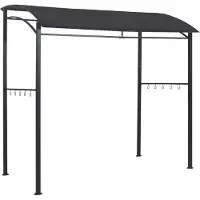 vidaXL " BBQ-Pavillon 215x150x220 cm Anthrazit Stahl NeuMöbel 5924318