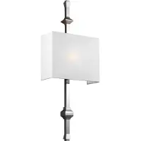 Elstead Lighting Teva Zeitgenössische Wandleuchte Stahl Poliertes Nickel 1 Licht E27