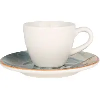 Bonna Futura - Espressotassen und Untertasse - 80 cc - Porcelain - 6er set
