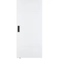 Vente-unique Schiebetür aus Holz und MDF mit unsichtbarer Schiene - Weiß - 83 x 210 cm - SOMIRI