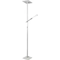 FABAS LUCE Ideal - Weiße LED-Stehleuchte aus Metall H.180 cm - 2 Lichter mit 40 W und 8 W mit integrierter LED 3000 K