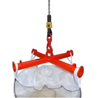 Bauer Big-Bag-Traverse TBB, für Kran, L 1100 x B 1100 x H 215 mm, bis 2000 kg, Stahlrohr, Feuerrot