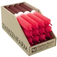 Kerzenfarm Hahn DIP DYE Stabkerzen Weihnachtsrot-Dunkelrot, 180/22 mm, , Brenndauer 7h, 16 St.