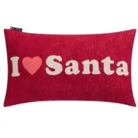 David Fussenegger Kissen gefüllt Silvretta 'I love santa' 30 x 50 cm Bordeaux- Rot