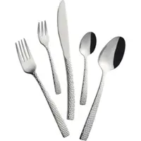 Mulex Besteck-Set "Madison", silber (edelstahlfarben), 60 Stk., Edelstahl 18/0, Essbesteck-Sets, Besteck-Set, Hammerschlagoptik