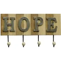 Bhp Design Wand Garderobe 4 Kleider Haken Jacken Aufhängung HOPE Schriftzug B990849