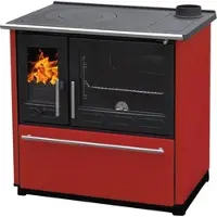 Plamen Küchenofen Holzherd 850 Glas Rot Rechte Version und 8 kW