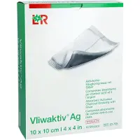 Docpharm GmbH Vliwaktiv Ag Aktivkohle Saugkomp.m.silber 10x10 Cm 10 St