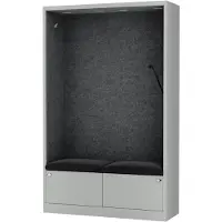 Sally Büroschrank mit Gesprächsplatz SALLY Akustische Ruhezone MentalBox Dark Graphite Grau